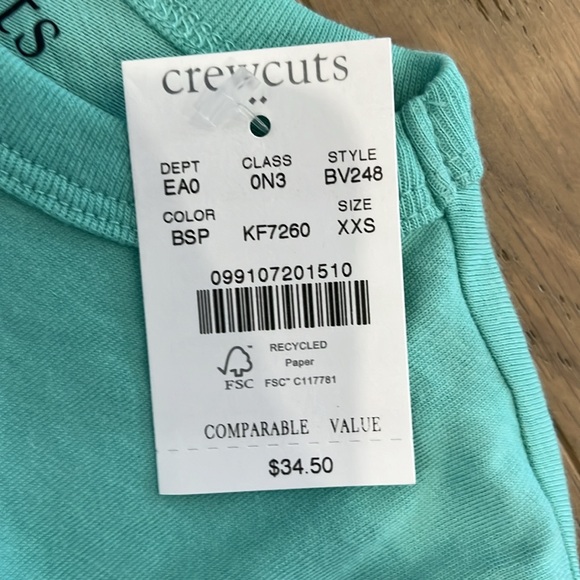 BNWT Crewcuts Long Sleeve Shirt Size XXS 2-3 - Picture 5 of 5